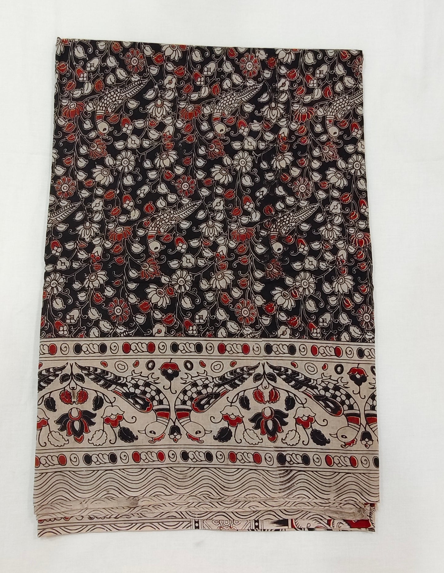 Kala-Kriti ( Black and Red Kalamkari Saree)