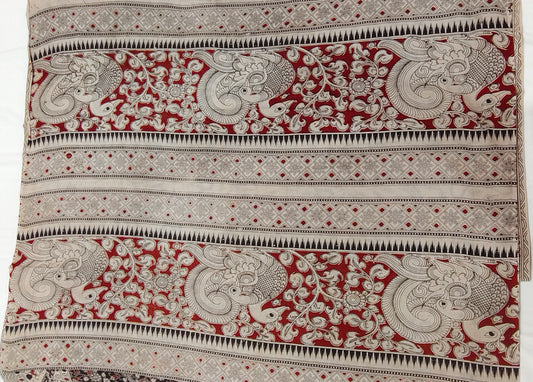 Kala-Kriti ( Black and Red Kalamkari Saree)