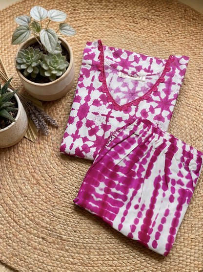 The Rose Bloom- Pink Co-ord Set