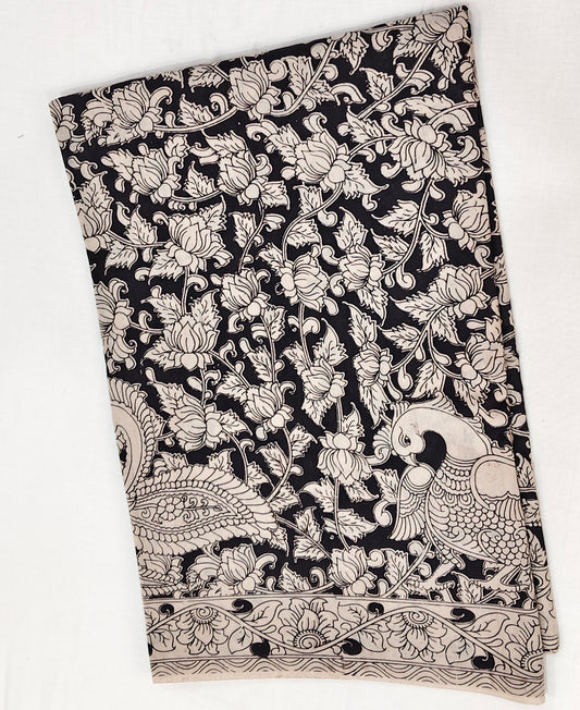 Kala-Kari (Black & White Kalamkari Saree)
