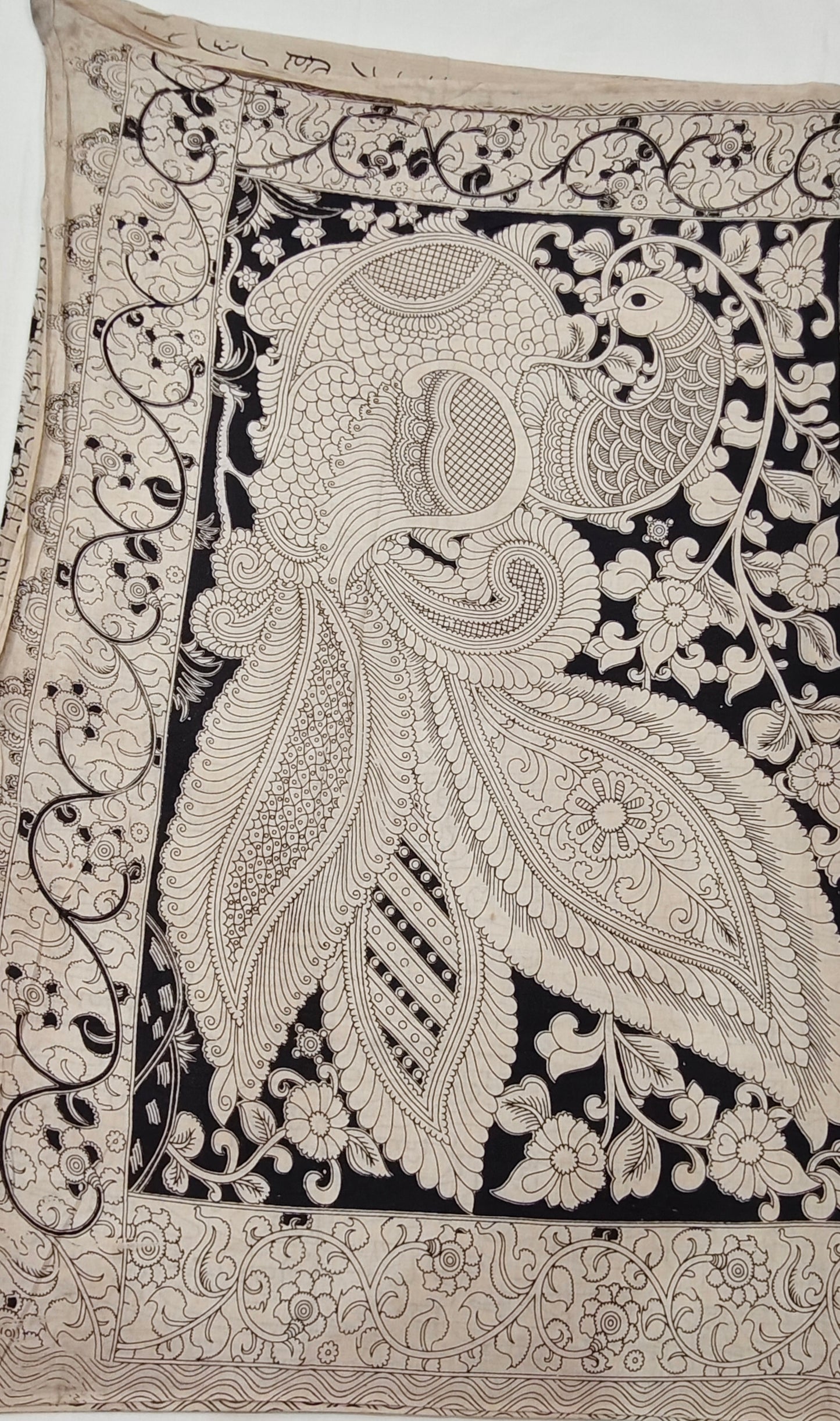 Kala-Kari (Black & White Kalamkari Saree)